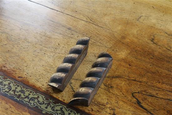 A Regency brass inset rosewood centre table W153cm